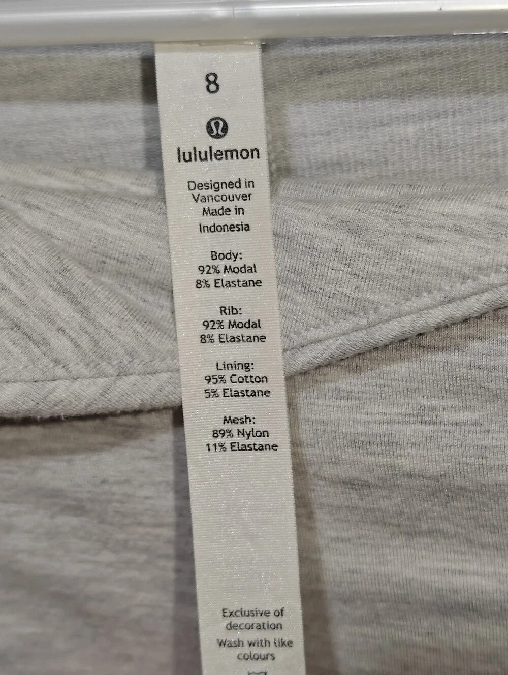 Lululemon Scuba Jacket Size 8 Asymmetrical Coast Hoodie Heathered Gray